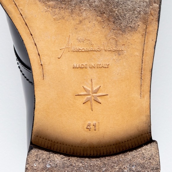 Alessandro Vasini Men's Black SPAZZOLATO Leather Monk Strap Shoes US 8 - Picture 10 of 13